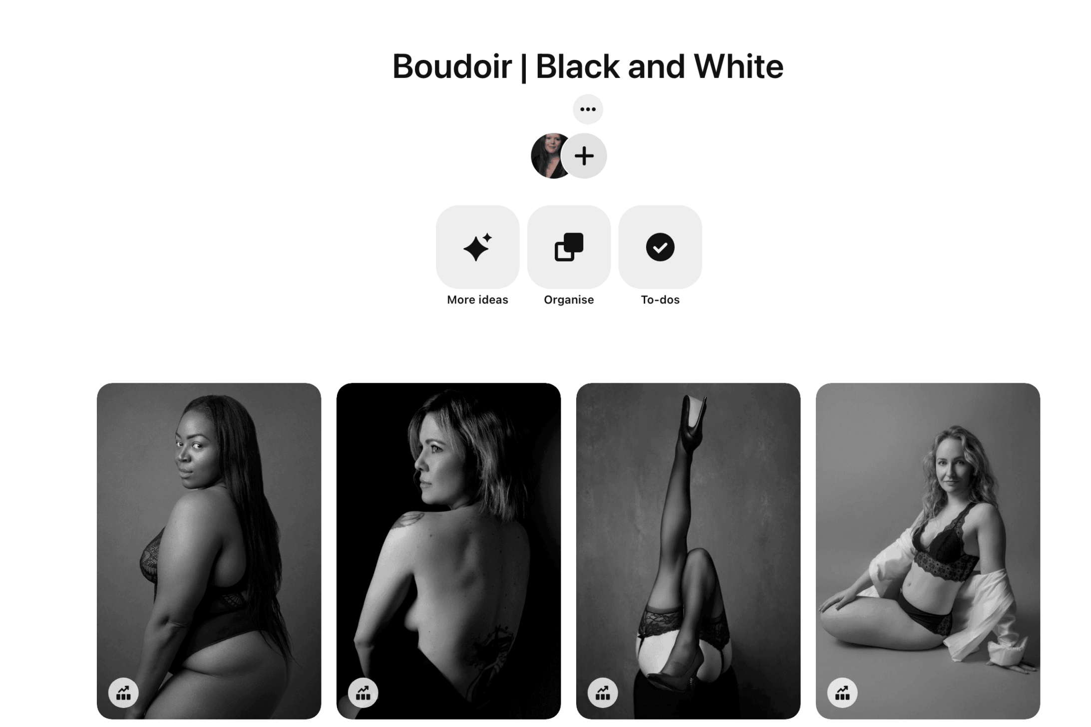 a screen shot of how to make a Pinterest board for your photoshoot