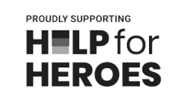 Proudly supporting help for heroes logo