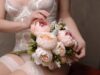 flowers and white lingerie and stockings for a London boudoir photoshoot