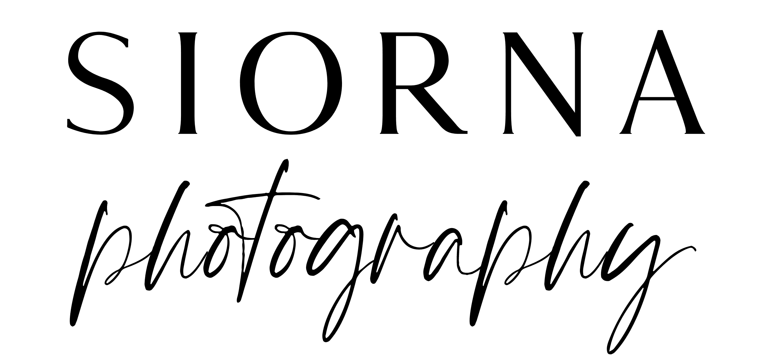 black siornaphotography logo for light more