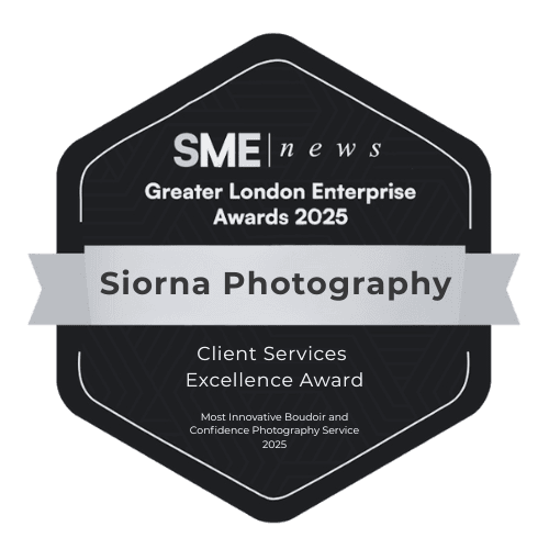 Client Service Excellence Award for Siorna Photography at the Greater London Enterprise Awards 2025