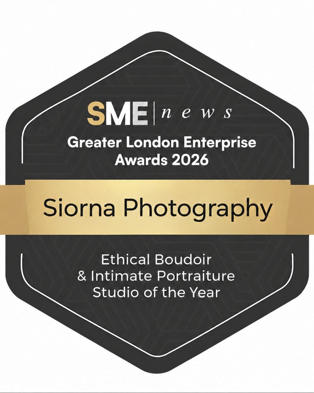 Siorna Photography, female photographer in London, winner of the Ethical Boudoir & Intimate Portraiture Studio of the Year 2026 award